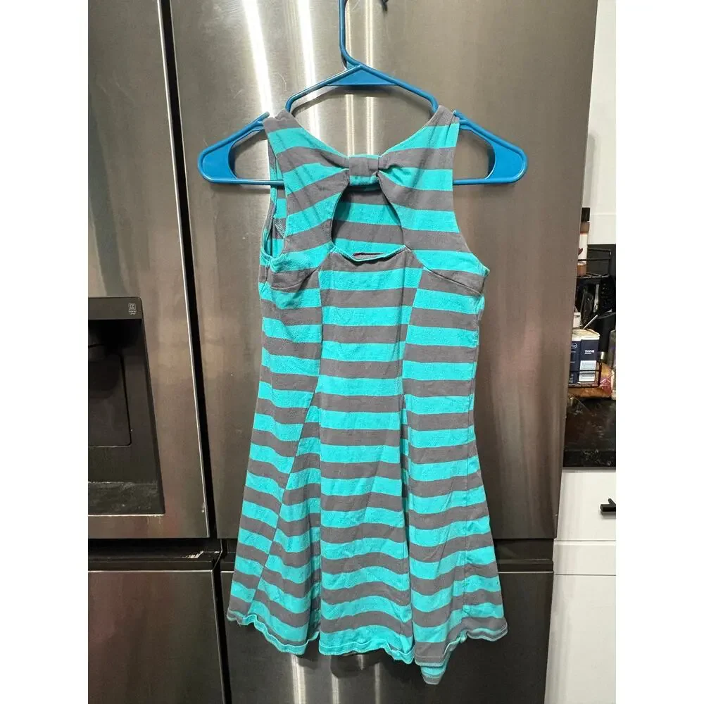 $5/15Arizona Blue and Gray Striped Dress - L (14)